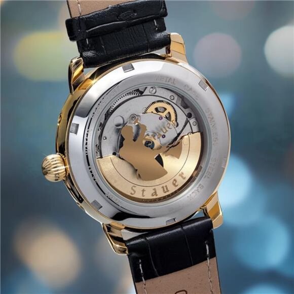 Stauer Magnificat II Men Stauer Magnificat II Automatic Watches for Men – Black Gold